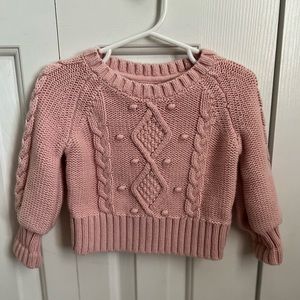 Baby Gap Pink 12-18M Cable Knit Sweater